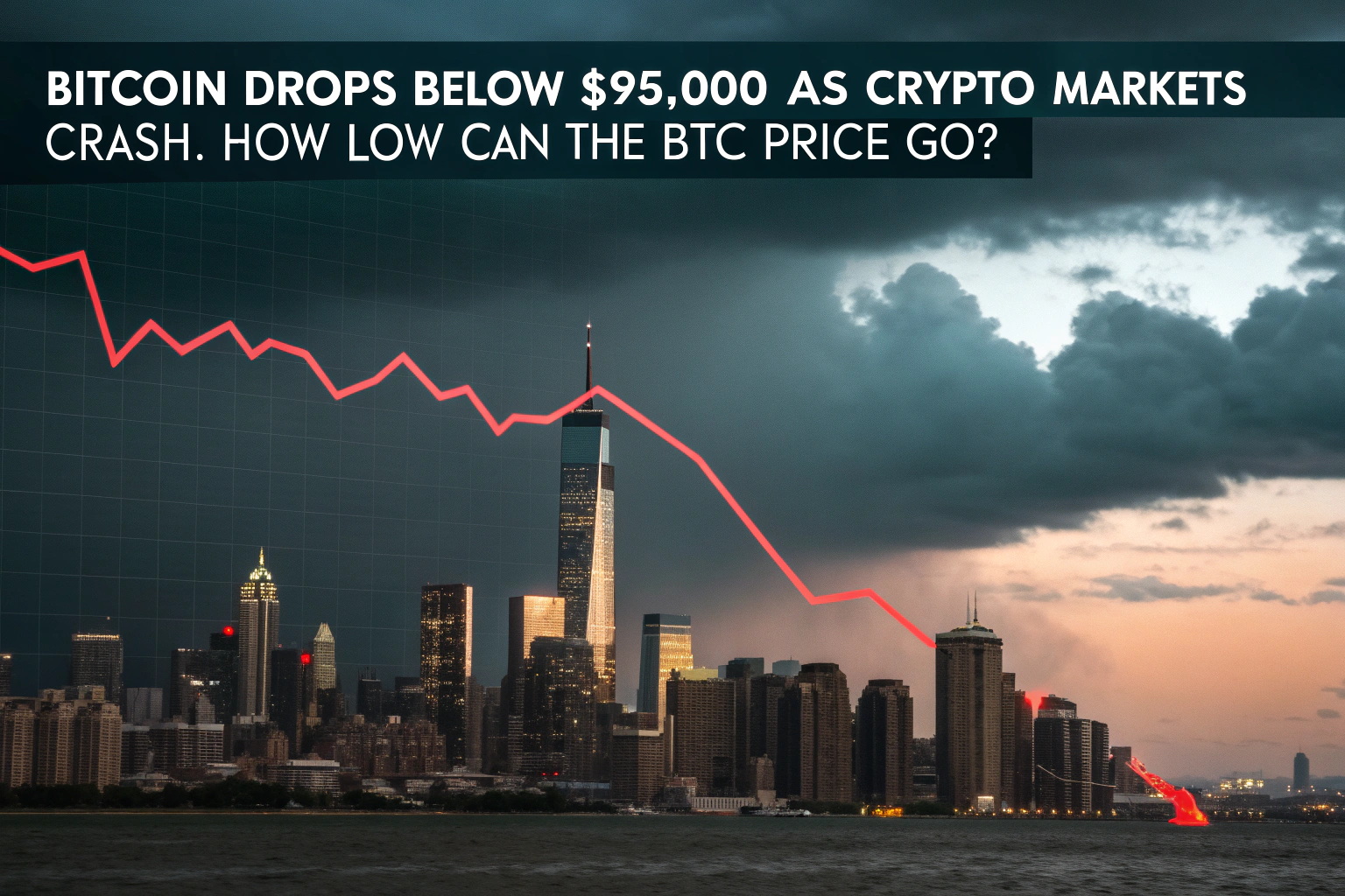 Bitcoin Drops Below $95,000 as Crypto Markets Crash: How Low Can the BTC Price Go?